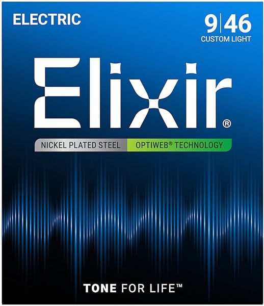 open zoom image for Elixir Optiweb Electric Guitar Strings, Custom Light, Main