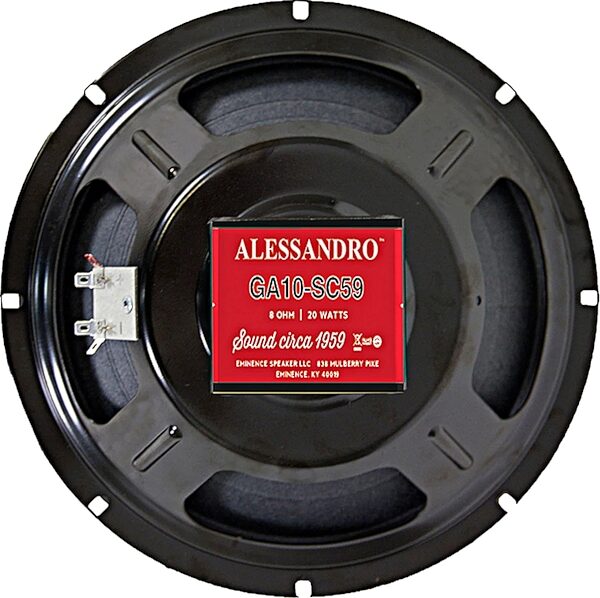 open zoom image for Eminence GA-SC59 Alessandro Signature Guitar Speaker (20 Watts, 10"), 8 Ohms, Action Position Back