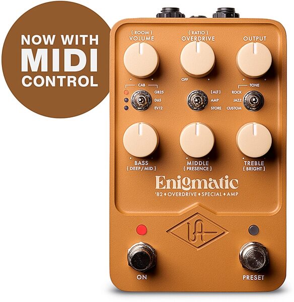 open zoom image for Universal Audio Enigmatic '82 Overdrive Special Amp Modeler Pedal, New, Action Position Back