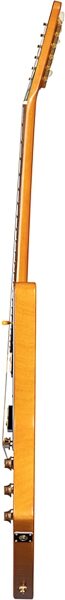 open zoom image for Epiphone 1958 Korina Explorer Electric Guitar (with Case), Aged Natural, with Black Pickguard, Action Position Back