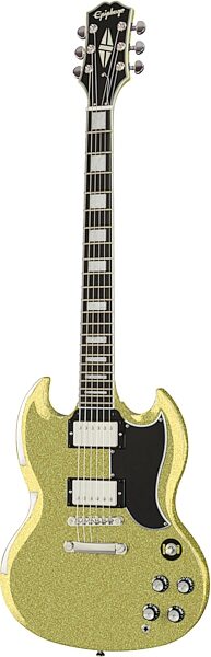 open zoom image for Epiphone Exclusive SG Custom Electric Guitar, Gold Sparkle, Open Box (Very Good), Action Position Back