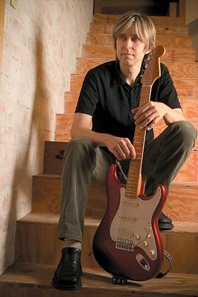 open zoom image for Fender Eric Johnson Stratocaster Electric Guitar (Maple with Case), Eric Johnson with Guitar