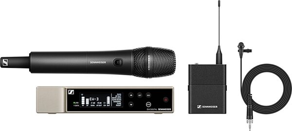 open zoom image for Sennheiser EW-D ME 2/835-S Combo Set Wireless Microphone System, Band Q1-6 (470.2 - 526 MHz), Action Position Front