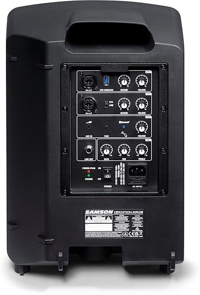 open zoom image for Samson Expedition Explor Battery-Powered Portable PA System with Handheld Wireless Microphone, New, Rear Top