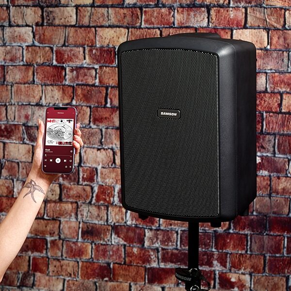 open zoom image for Samson Expedition Explor Battery-Powered Portable PA System with Handheld Wireless Microphone, New, In Use