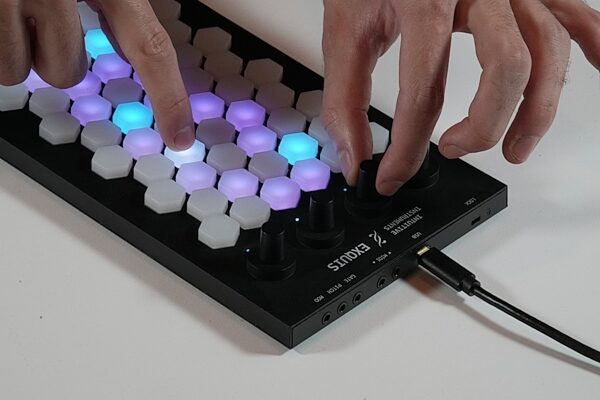 open zoom image for Intuitive Instruments Exquis USB MIDI Controller, New, Action Position Back
