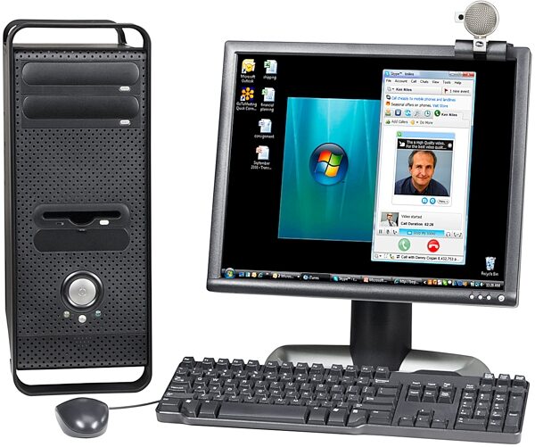 open zoom image for BLUE Eyeball 2.0 USB Webcam with Microphone, In Use - PC