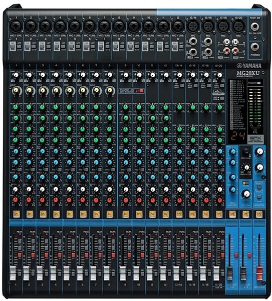 open zoom image for Yamaha MG20XU USB Mixer with Effects, 6-Bus, New, Main