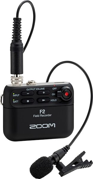 open zoom image for Zoom F2 Field Audio Recorder with Lavalier Microphone, New, Main