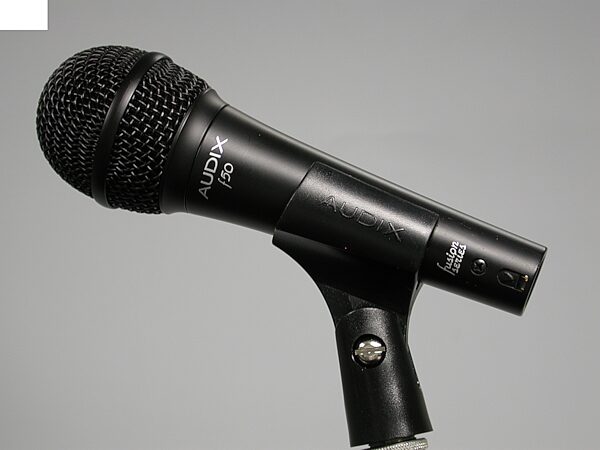 open zoom image for Audix Fusion F50 Vocal Microphone Band 4-Pack, On Stand