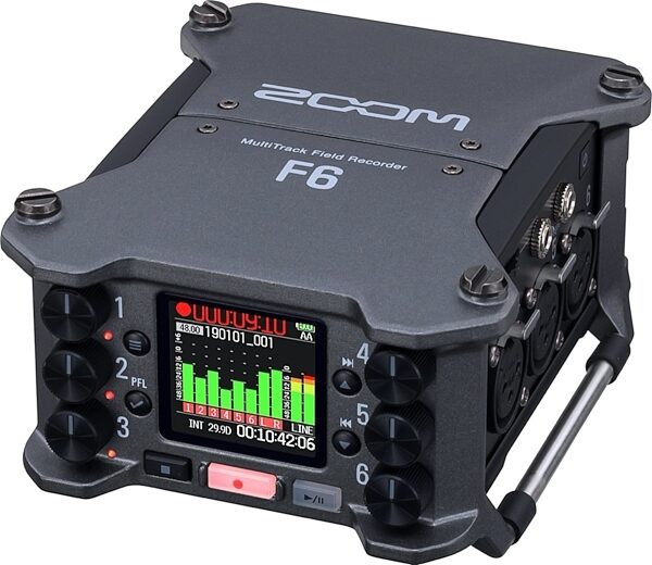 open zoom image for Zoom F6 Professional Multitrack Field Recorder, New, Angle