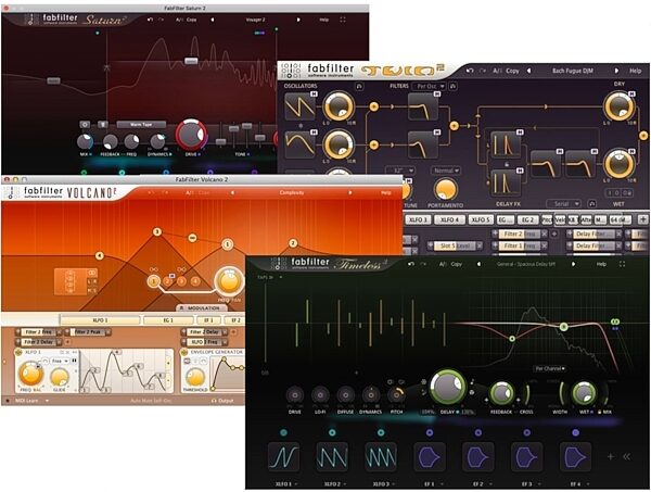 open zoom image for FabFilter Creative Bundle Plug-ins Software, Digital Download, Screenshot Front