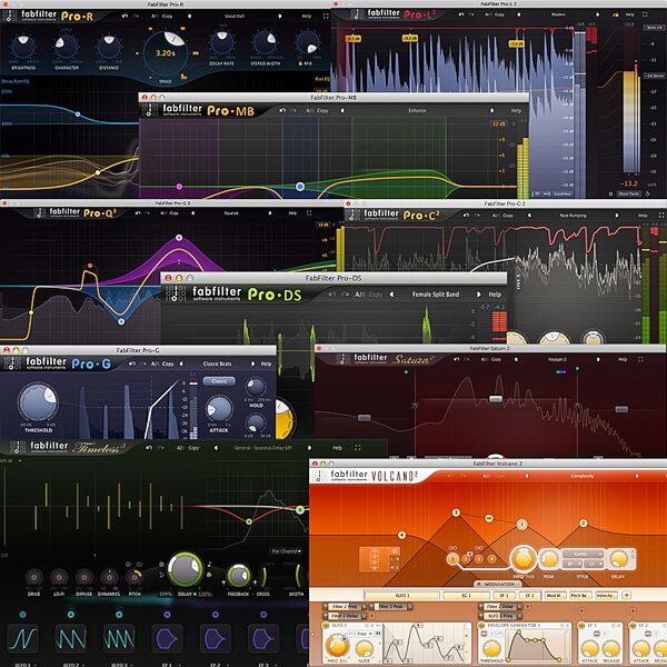 open zoom image for FabFilter FX Bundle Plug-in Software, Digital Download, Rear detail Front
