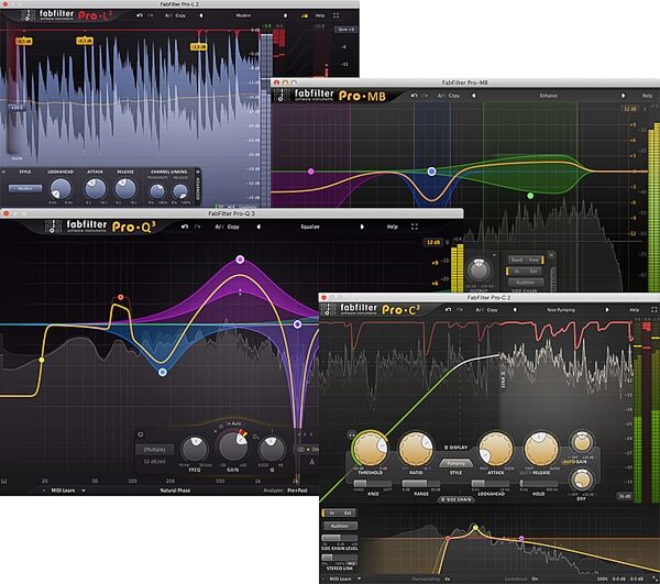 open zoom image for FabFilter Mastering Bundle Plug-ins Software, Digital Download, Screenshot Front