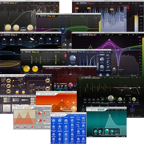 open zoom image for FabFilter Total Bundle Plug-ins Software, Digital Download, Screenshot Front