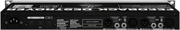 open zoom image for Behringer FBQ1000 Feedback Destroyer, Rear - Top