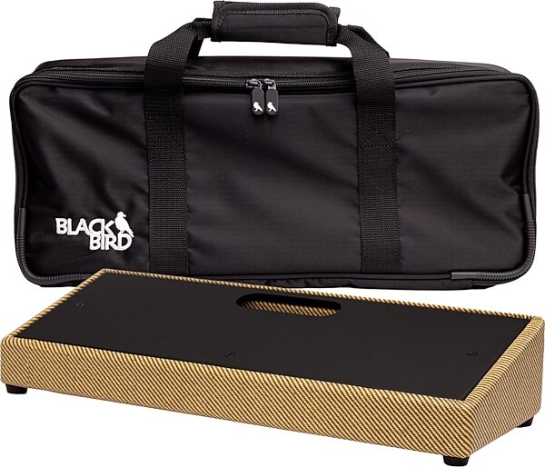 open zoom image for Blackbird Feather Board Pedalboard (with Gig Bag), Tweed, Action Position Back