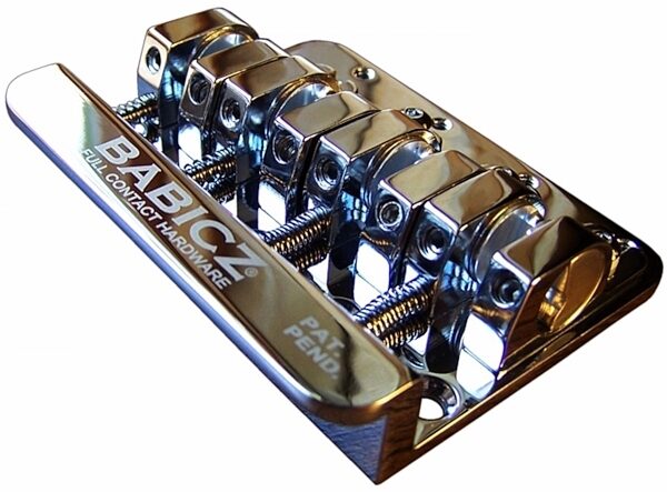 open zoom image for Babicz Full Contact 4-String Bass Bridge, Chrome, Main