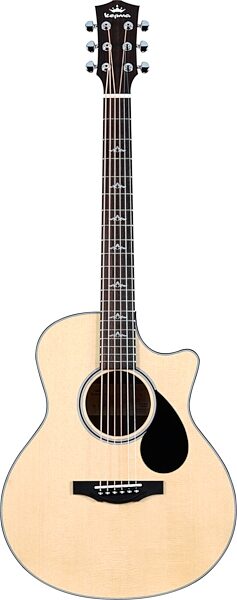 open zoom image for Kepma FC Mini Spruce/Mahogany Acoustic-Electric Guitar (with Gig Bag), Natural, with AcoustiFex K-10 Pro Pickup System, main
