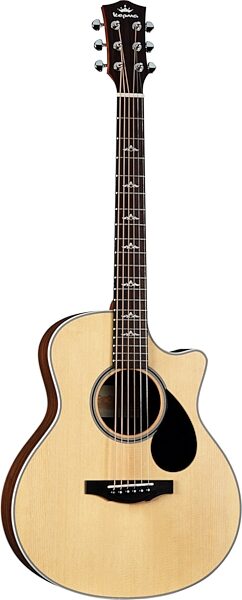 open zoom image for Kepma FC Spruce/Rosewood Mini Acoustic Guitar (with Gig Bag), Natural, Action Position Back
