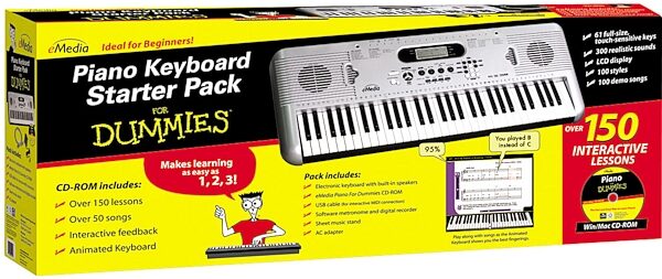 open zoom image for eMedia Piano for Dummies Starter Keyboard Pack, Main