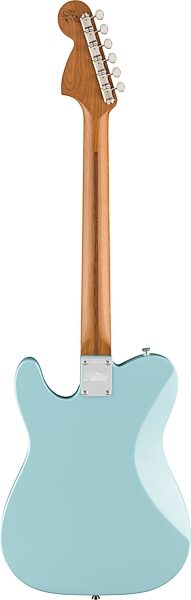 open zoom image for Fender Kingfish Delta Day Telecaster Deluxe Electric Guitar (with Case), Daphne Blue, Action Position Back