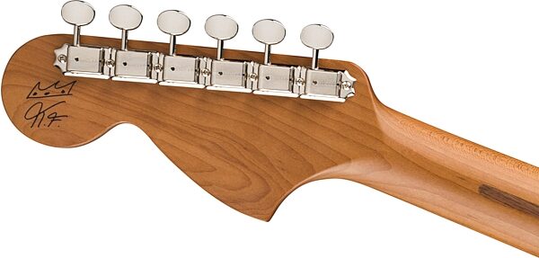 open zoom image for Fender Kingfish Delta Day Telecaster Deluxe Electric Guitar (with Case), Daphne Blue, Action Position Back