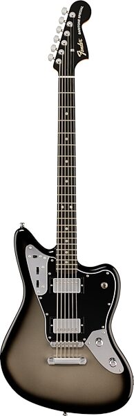 open zoom image for Fender Limited Edition Player Fusion Jaguar Baritone Electric Guitar, Ebony Fretboard (with Gig Bag), Silverburst, Main