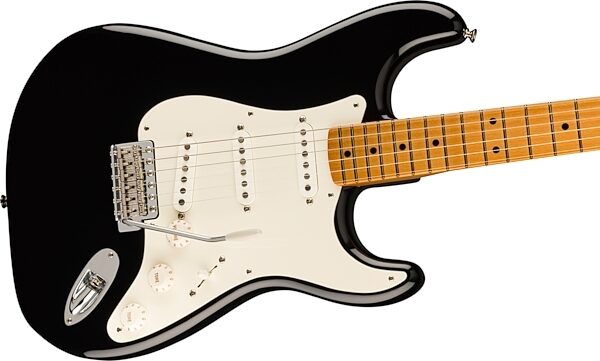 open zoom image for Fender Vintera II '50s Stratocaster Electric Guitar, Maple Fingerboard (with Gig Bag), Black, Open Box (Very Good), Action Position Back