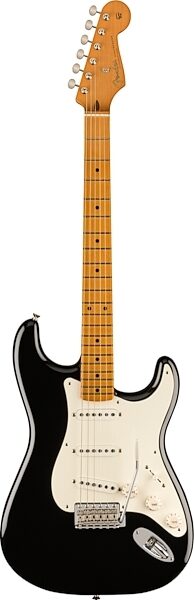 open zoom image for Fender Vintera II '50s Stratocaster Electric Guitar, Maple Fingerboard (with Gig Bag), Black, Open Box (Very Good), Action Position Back