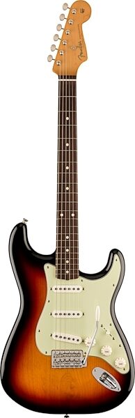 open zoom image for Fender Vintera II '60s Stratocaster Electric Guitar, Rosewood Fingerboard (with Gig Bag), 3-Color Sunburst, Open Box (Good), Action Position Back
