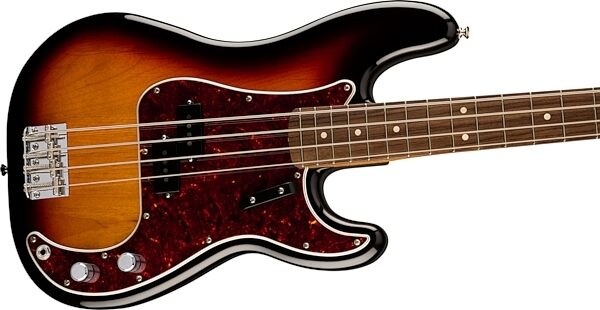 open zoom image for Fender Vintera II '60s Precision Electric Bass, Rosewood Fingerboard (with Gig Bag), 3-Color Sunburst, Open Box (Very Good), Action Position Back