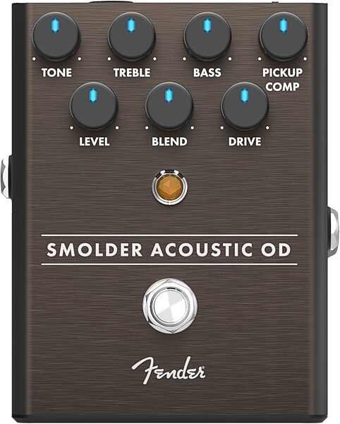 open zoom image for Fender Smolder Acoustic Overdrive Pedal, New, Action Position Back