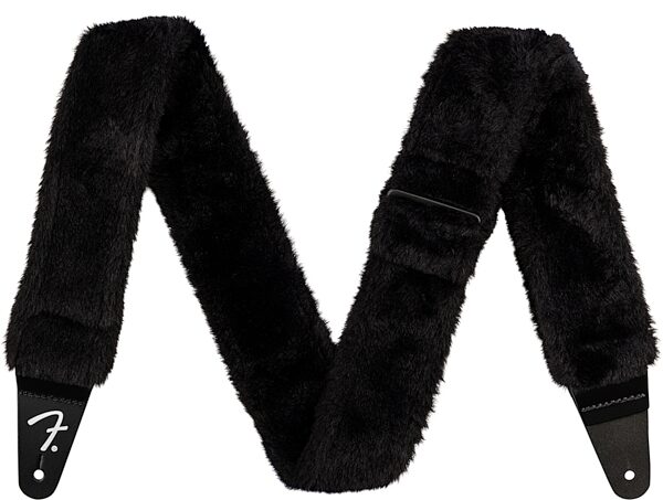 open zoom image for Fender Poodle Plush Strap, Black, Action Position Back
