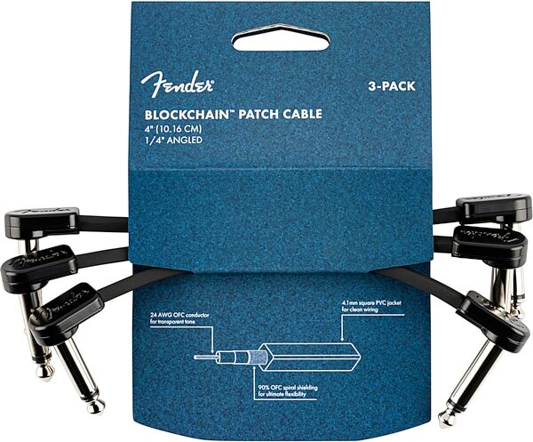 open zoom image for Fender Blockchain Patch Cable Kit, Action Position Back