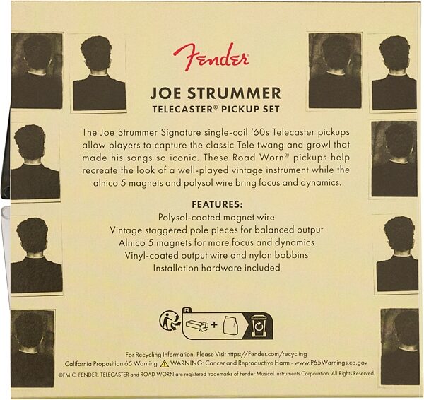 open zoom image for Fender Joe Strummer Telecaster Electric Guitar Pickups, New, Action Position Back