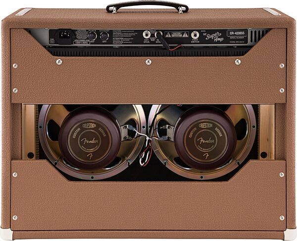 open zoom image for Fender American Vintage '62 Super Amp Guitar Tube Amplifier (40 Watts, 2x10"), New, Action Position Back