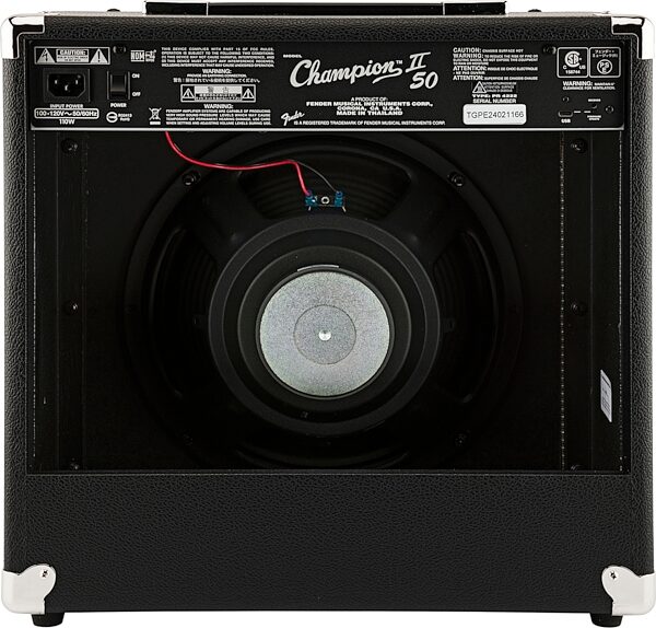open zoom image for Fender Champion II 50 Guitar Combo Amplifier (1x12", 50 Watts), New, Action Position Back