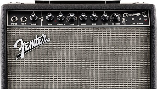 open zoom image for Fender Champion II 50 Guitar Combo Amplifier (1x12", 50 Watts), New, Action Position Back