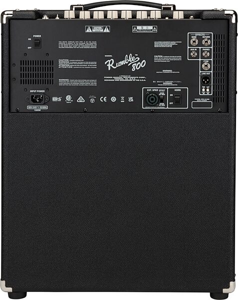 open zoom image for Fender Rumble 800 Bass Combo Amplifier (800 Watts, 2x10"), New, Action Position Back