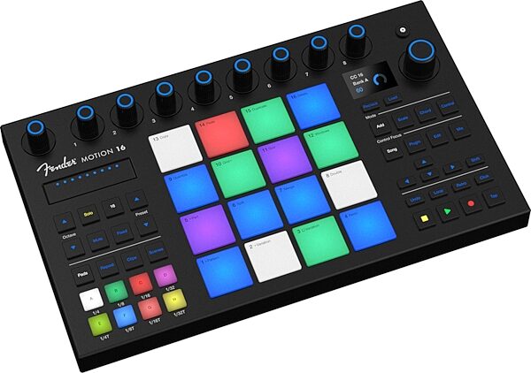 open zoom image for Fender Motion 16 DAW Pad Controller, New, Action Position Back
