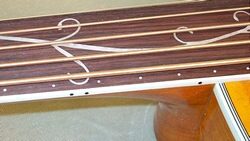 open zoom image for Michael Kelly Firefly 5 5-String Fretless Acoustic-Electric Bass, Amber Inlays