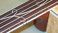 open zoom image for Michael Kelly Firefly 5 5-String Fretless Acoustic-Electric Bass, Natural Inlays