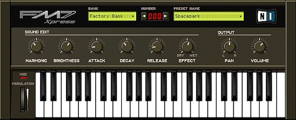 open zoom image for Native Instruments Xpress Keyboards Soft Synth (Macintosh and Windows), FM7
