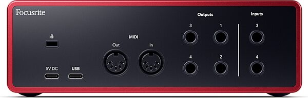 open zoom image for Focusrite Scarlett 4i4 Gen 4 USB Audio Interface, Open Box (Very Good), Rear