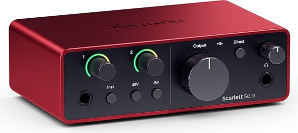 open zoom image for Focusrite Scarlett Solo Studio Gen 4 Audio Interface Recording Package, New, Action Position Back