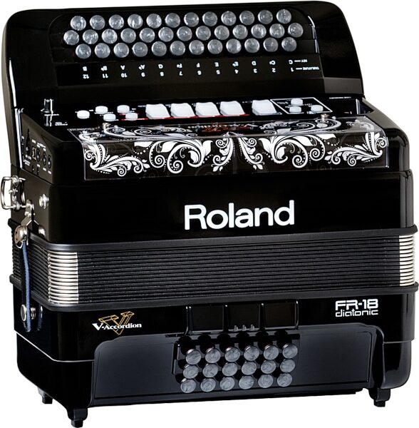 open zoom image for Roland FR-18 Diatonic V-Accordion, Top