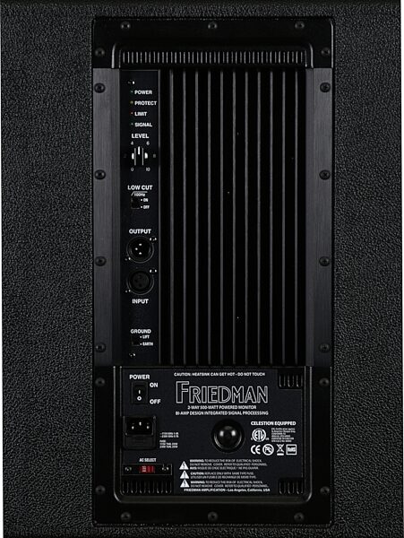open zoom image for Friedman ASC12 Modeler Monitor Powered Guitar Speaker Cabinet (1x12", 500 Watts), Open Box (Very Good), Detail Back