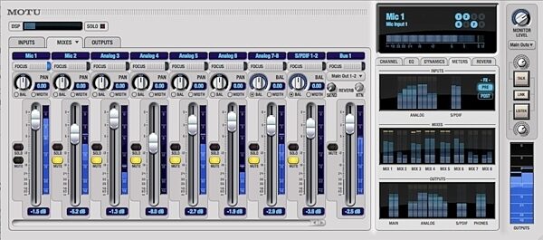 open zoom image for MOTU UltraLite-mk3 Hybrid USB and FireWire Audio Interface, CueMix