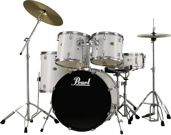 open zoom image for Pearl Forum FX725C 5-Piece Drum Kit with Hardware and Cymbals, Pure White